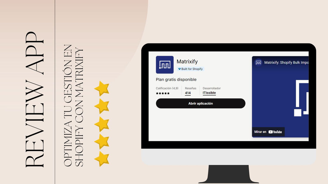 Optimiza tu gestión en Shopify con Matrixify: Importación, exportación y actualización de datos
